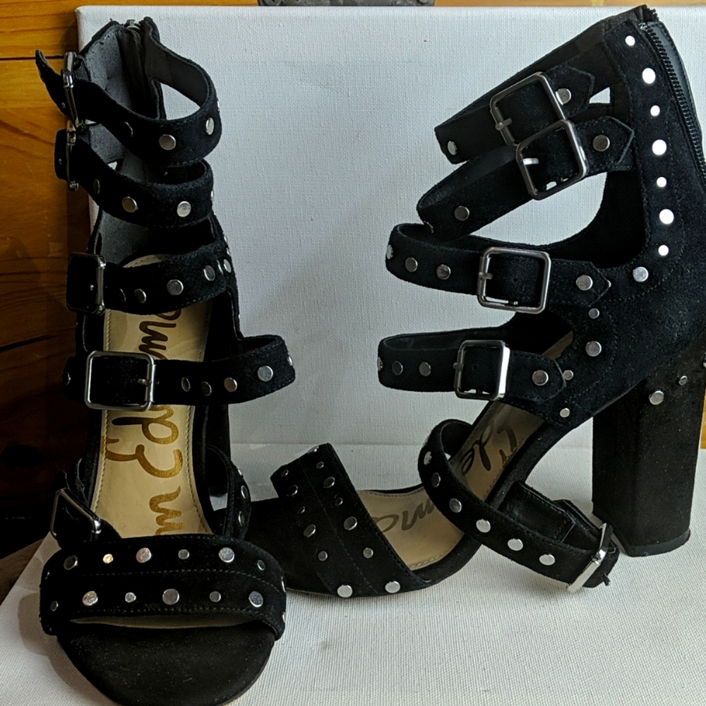 Black Suede silver studded sandel